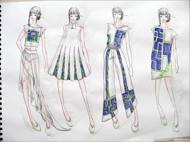 服裝設計手繪稿到效果圖的蛻變 產品設計的藝術平衡